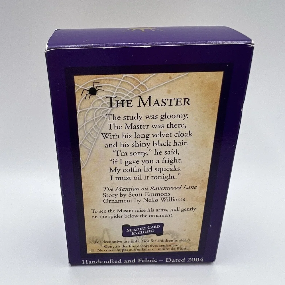 Hallmark Halloween Ornament The Master Pull String Vampire Dracula 2004